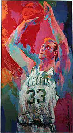 Leroy Neiman - 33 For 3, Larry Bird - Limited Edition Lithograph