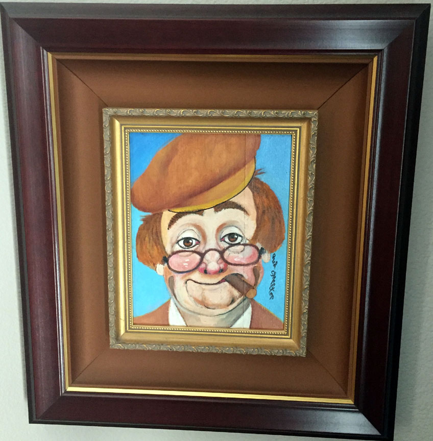 Red Skelton - A Country Gentleman Self-Portrait - Original Painting - Oil on Wood - A Cigar Box