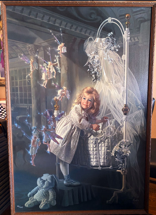 Bob Byerley - A Newborn Child - Limited Edition Lithograph on Canvas