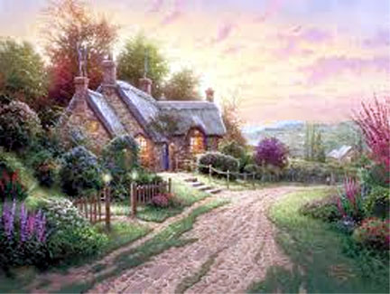 Thomas Kinkade - A Peaceful Time - Limited Edition Offset Lithograph on Canvas