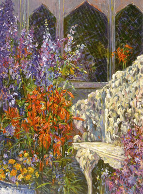 Henri Plisson - A Place in the Garden - Limited Edition Serigraph