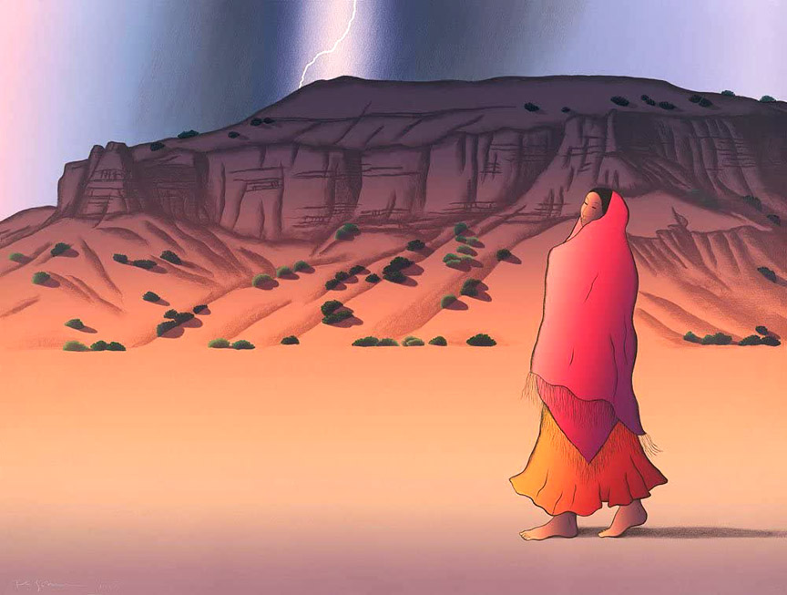 RC Gorman - Abiquiu Rainstorm - Limited Edition Lithograph