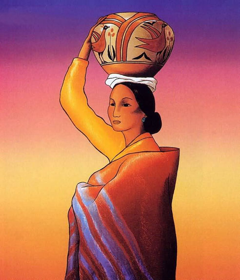 RC Gorman - Acoma Maiden - Limited Edition Lithograph