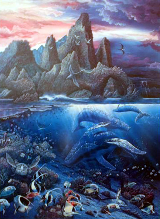Robert Lyn Nelson - Agile Sea Phantom - Limited Edition Serigraph
