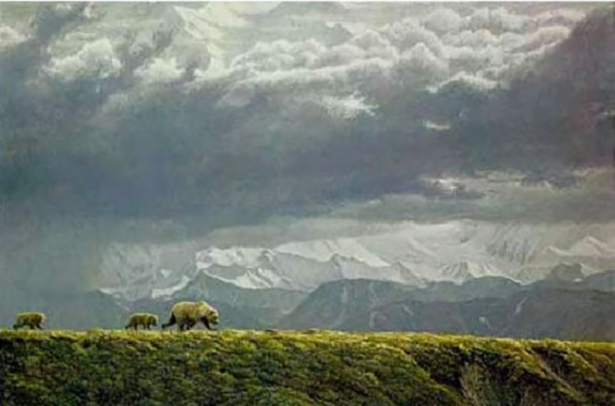 Robert Bateman - Along the Ridge - Bears - Limited Edition Giclee on Canvas