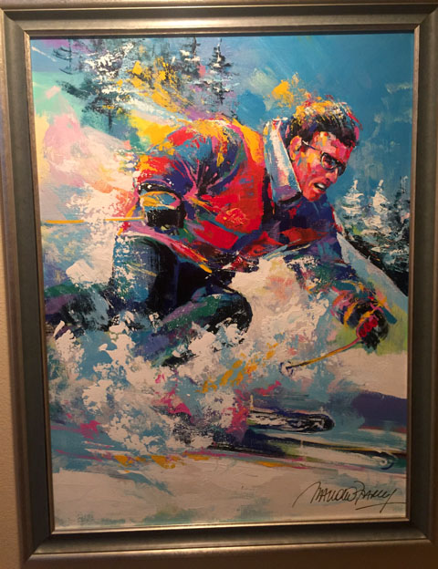 Malcolm Farley - Alpine Skier - Original Painting - Acrylic on Canvas