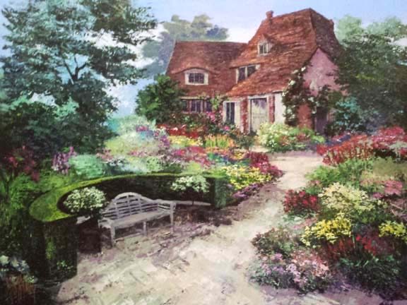 Mark King - An English Garden - Limited Edition Giclee on Canvas