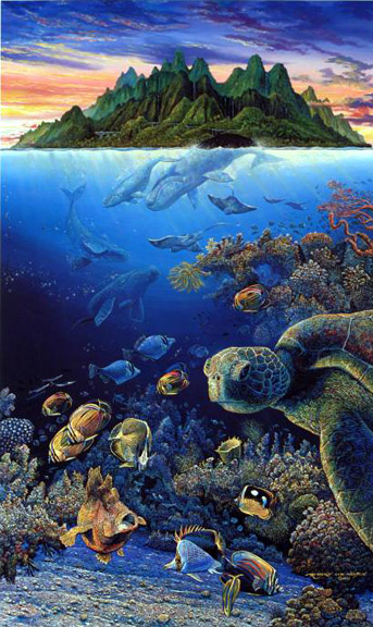 Robert Lyn Nelson - An Underwater Congress - Limited Edition Mixed Media