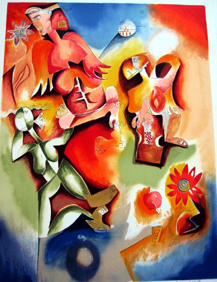 Alexandra Nechita - Angel Dance - Limited Edition Lithograph