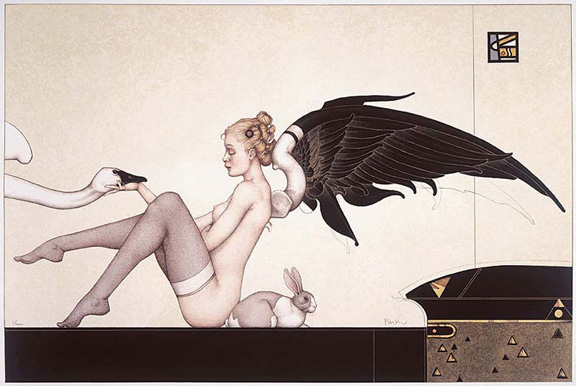 Michael Parkes - Angel Of Hidden Things - Limited Edition Stone Lithograph