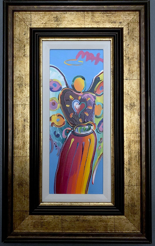 Peter Max - Angel With Heart Detail Ver. IV #337 - Original Painting - Acrylic on Canvas