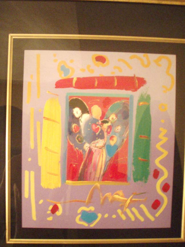 Peter Max - Angel With Heart Collage, ver II - Original Mixed Media / Acrylic / Collage on Paper