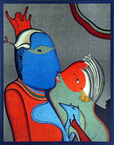 Mihail Chemiakin - Anonymous Kiss - Limited Edition Lithograph