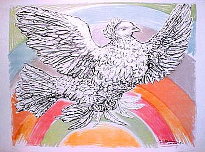 Pablo Picasso - Arc-en-Ciel (Columbe Volant) - Limited Edition Etching