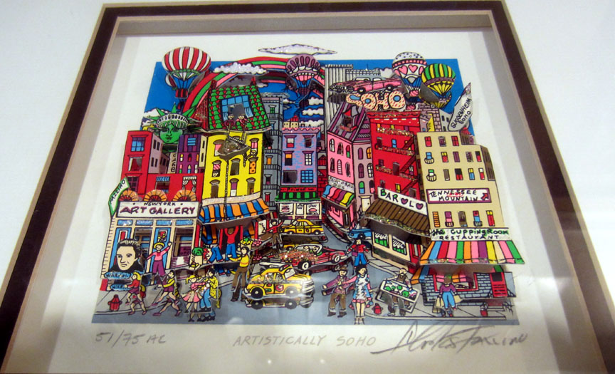 Charles Fazzino - Artistically Soho - 3-D Limited Edition Serigraph