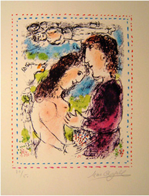 Marc Chagall - At the Dawn of Love - Limited Edition Lithograph