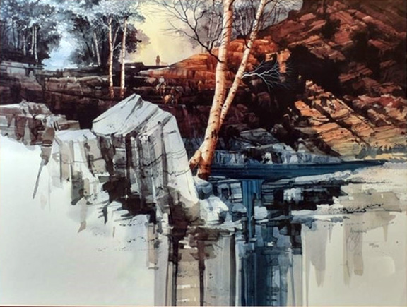 Michael Atkinson - Aspen Winter in the Rockies - Limited Edition Lithograph