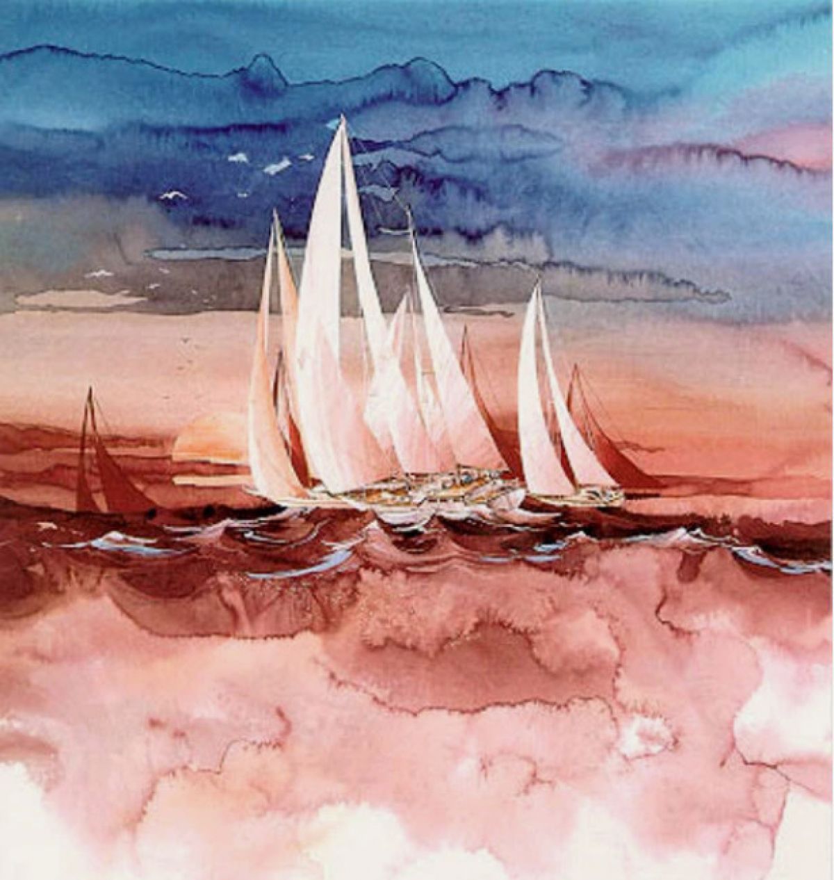 Michael Atkinson - Regatta at Sunset - Limited Edition Lithograph