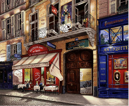 Liudmila Kondakova - Au Bon Marche - Limited Edition Serigraph 