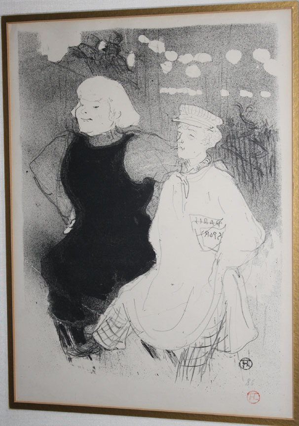 Toulouse Lautrec - Au Moulin Rouge - Union France - Russo - Limited Edition Crayon, brush, and spatter Lithograph