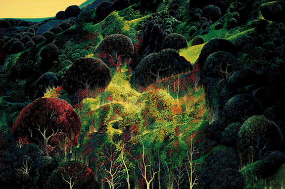 Eyvind Earle - Autumn Fields - Limited Edition Serigraph