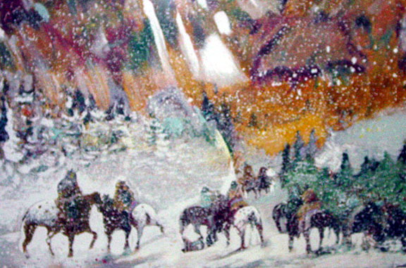 Earl Biss - Autumn Storm in the Crazy Woman Mountains - Limited Edition Serigraph