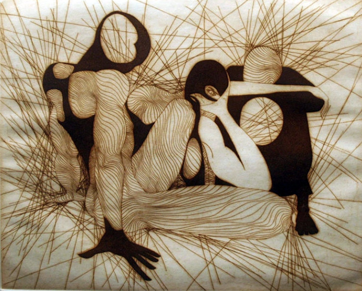 Guillaume Azoulay - La Conversacion - Limited Edition Etching