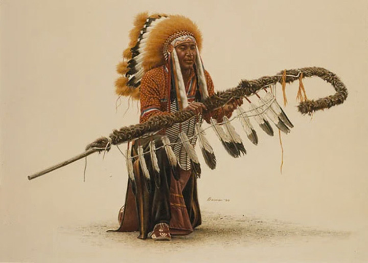 James Bama - Ceremonial Lance - Limited Edition Lithograph