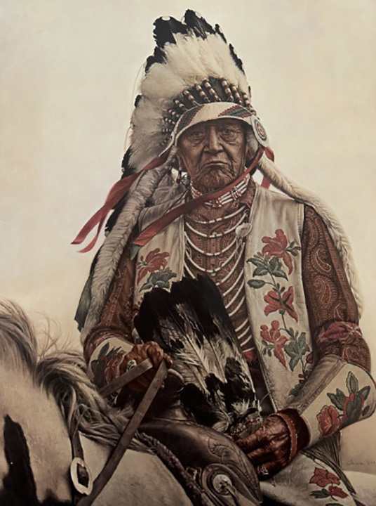 James Bama - The Oldest Living Crow - Limited Edition Lithograph