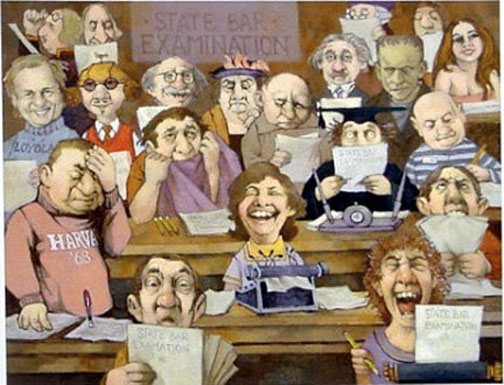 Charles Bragg - Bar Exam - Limited Edition Giclee on Canvas
