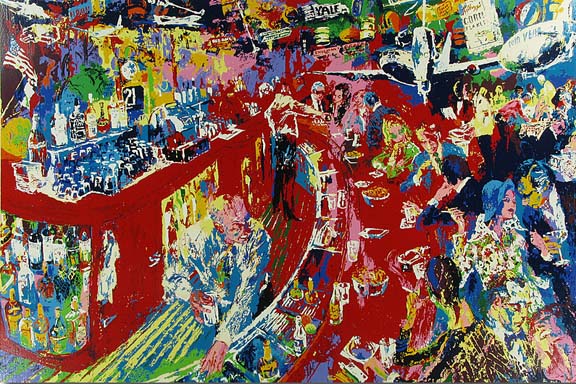 Leroy Neiman - Bar At 21 - Limited Edition Serigraph