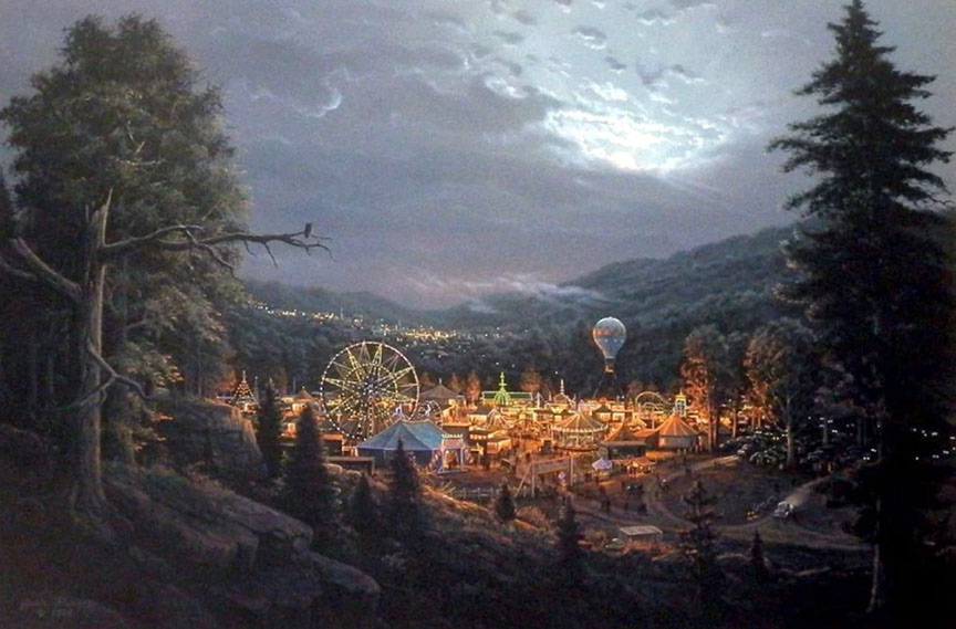 Jesse Barnes - Carnival Lights - Limited Edition Lithograph