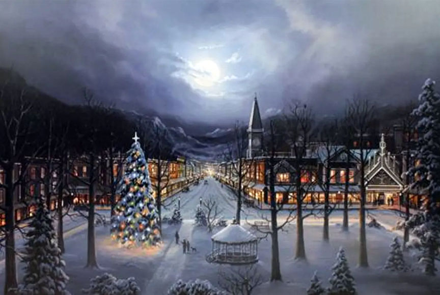 Jesse Barnes - Christmas in the City - Limited Edition Lithograph