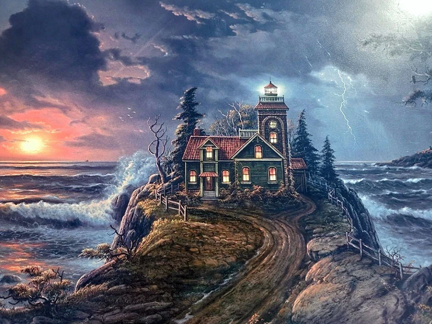 Jesse Barnes - Lighthouse Cove - Limited Edition Lithograph