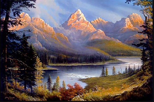 Jesse Barnes - Teton Sunrise - Limited Edition Lithograph