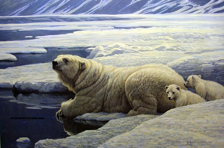 Robert Bateman - Arctic Family - Polar Bears - Limited Edition Lithograph