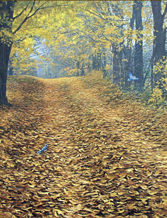 Robert Bateman - Farm Lane and Blue Jays - Limited Edition Lithograph