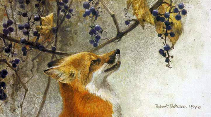 Robert Bateman - Fox and Grapes - Limited Edition Lithograph