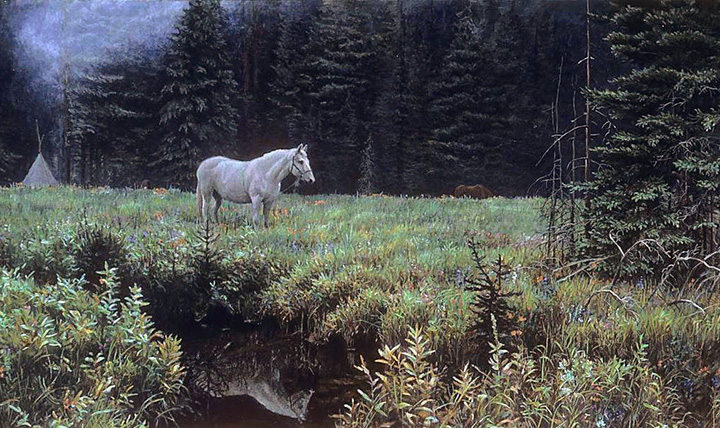 Robert Bateman - High Camp at Dusk - Limited Edition Lithograph