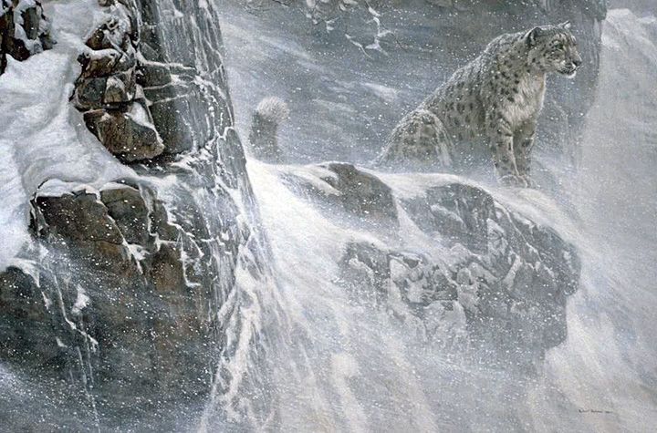 Robert Bateman - High Kingdom - Snow Leopard - Limited Edition Lithograph
