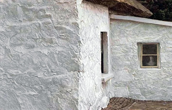 Robert Bateman - Irish Cottage and Wagtail - Limited Edition Lithograph