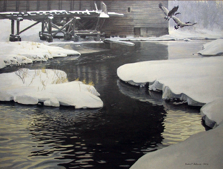 Robert Bateman - Mill Pond - Canada Geese - Limited Edition Lithograph