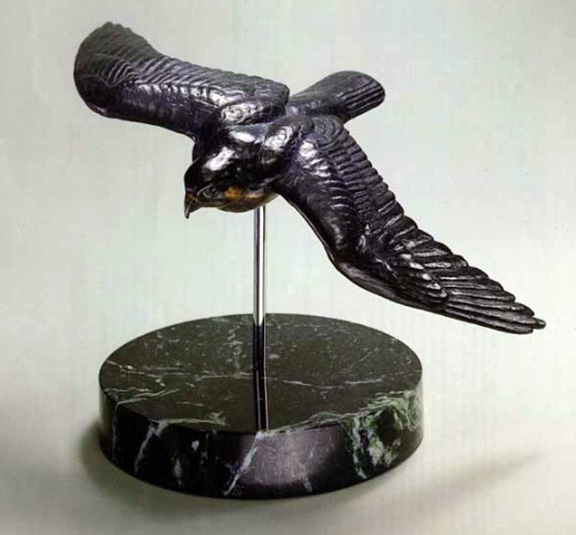 Robert Bateman - Peregrine Flight - Limited Edition Bronze Sculpture