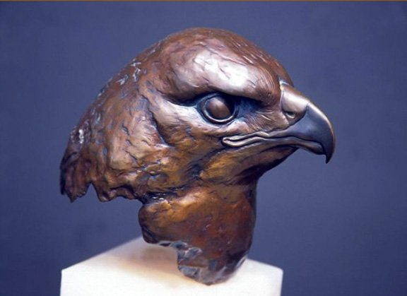 Robert Bateman - Red-Tailed Hawk Study - Limited Edition Bronze Sculpture
