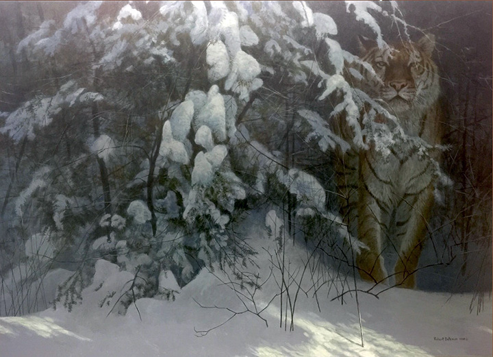 Robert Bateman - Siberian Night - Tiger - Limited Edition Lithograph