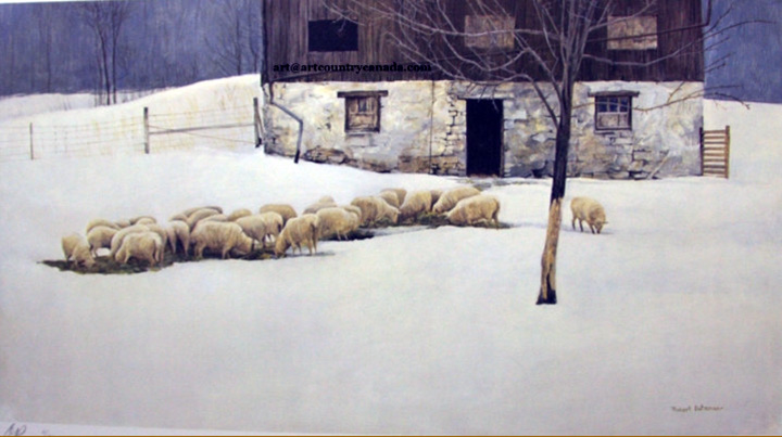 Robert Bateman - Winter Barn - Limited Edition Lithograph