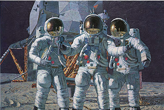 Alan Bean - Conrad, Gordon and Bean - Limited Edition Giclee