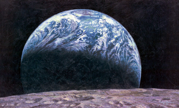 Alan Bean - Kissing The Earth - Limited Edition Lithograph