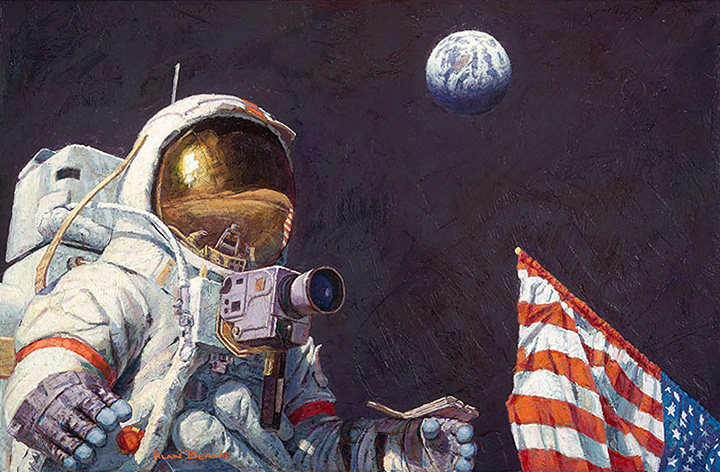 Alan Bean - Last Man on the Moon - Limited Edition Giclee on Canvas