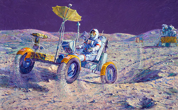 Alan Bean - Lunar Grand Prix - Limited Edition Giclee on Canvas